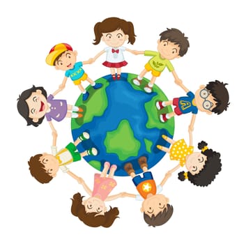 Friends hanging out around the world