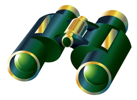 illustration of binocular on a white background