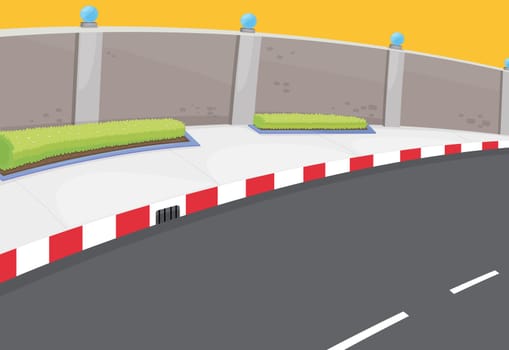 illustration of a road on a white background