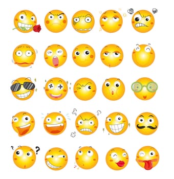 Illustration of smile face icons