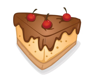 Cake Illustration on white background