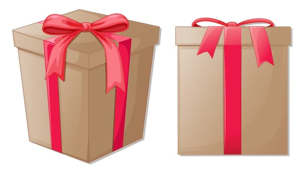 illustration of gift boxes on a white background