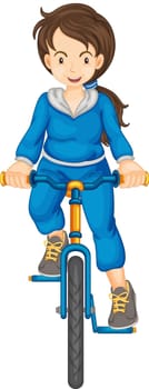 Illustration of a sports girl on white