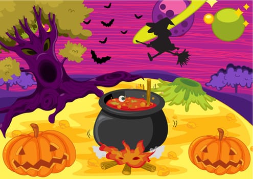 illustration of bewitch on a white background