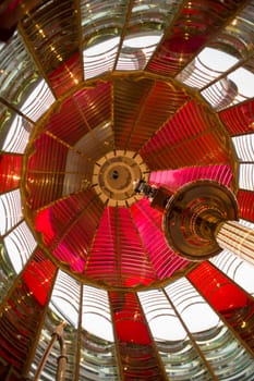 Inside of a working first order Fresnel Lens