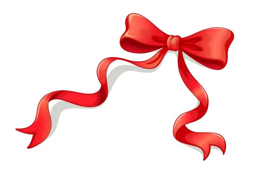 illustration of satin ribbon on a white background