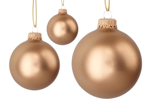 gold Christmas balls