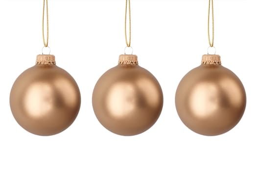 gold Christmas balls