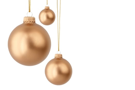 gold Christmas balls