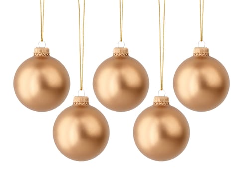gold Christmas balls