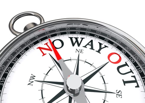 no way out, dead end concept compass