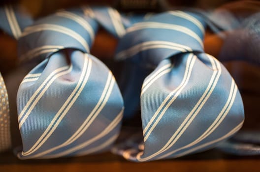 Photo of italian striped ties in the shop
