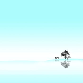 Light blue background with tree for adv or others purpose use