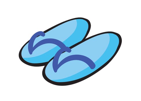 illustration of a slipper on white background