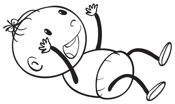 illustration of a baby on a white background