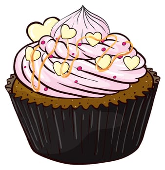 Illustration of an isolated cupcake