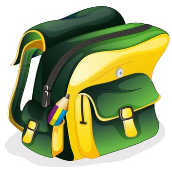 illustration of a school bag on a white background