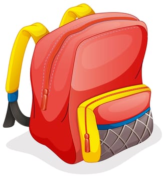 illustration of a school bag on a white background