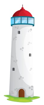 illustration of a light house on a white background