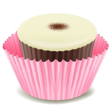 Illustration of an isolated cupcake