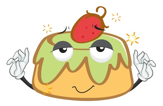 illustration of a cake on a white background