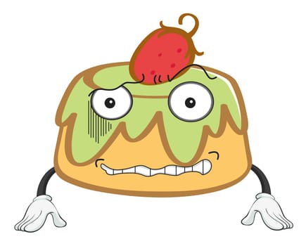illustration of a cake on a white background