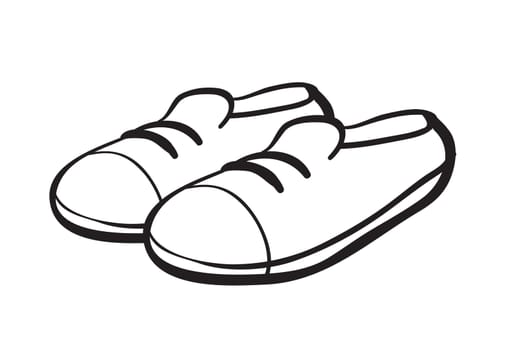 illustration of a shoe outline on a white background