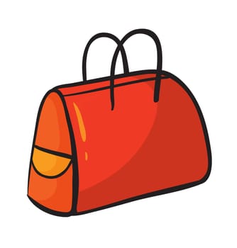 illustration of a red purse on a white background