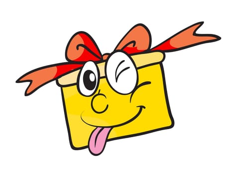 illustration of a gift box on a white background