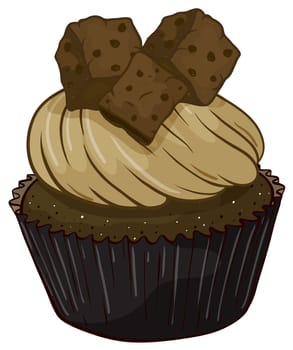 Illustration of an isolated cupcake