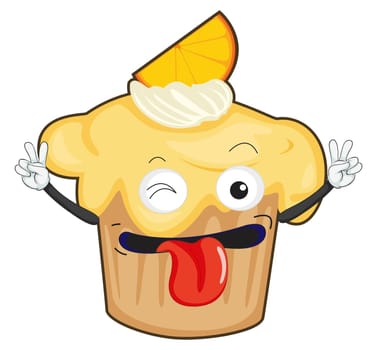 illustration of a cake on a white background