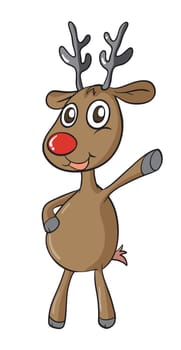 illustration of a reindeer on a white background