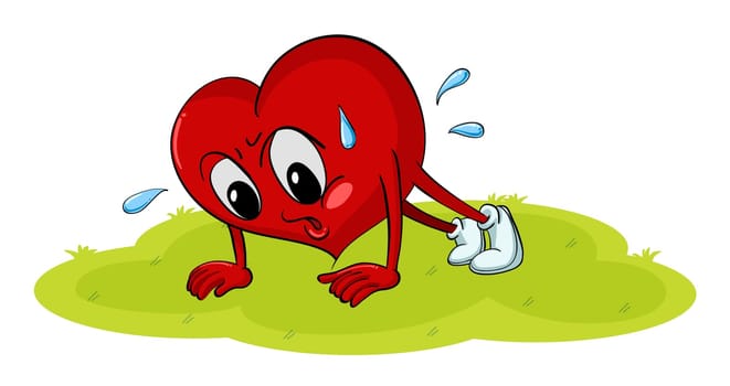 illustration of a heart in a beautiful nature