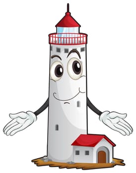 illustration of a light house on a white background