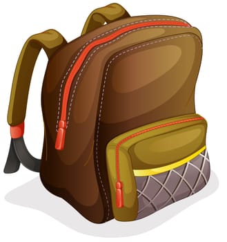 illustration of a school bag on a white background