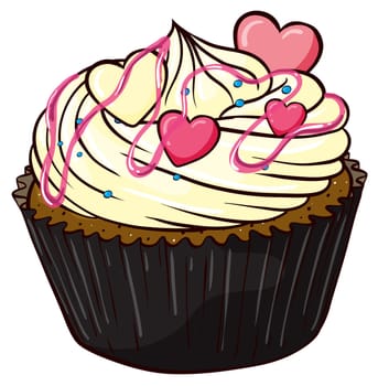Illustration of an isolated cupcake