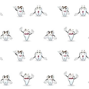 illustration of tooths on a white background