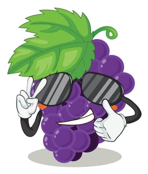 illustration of grapes on a white background