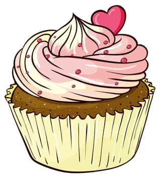 Illustration of an isolated cupcake
