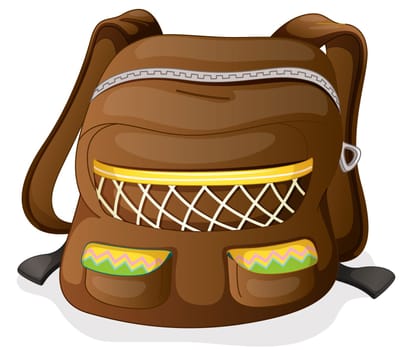 illustration of a school bag on a white background