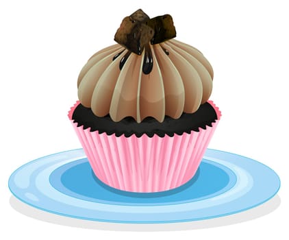 illustration of a cupcake on a white background