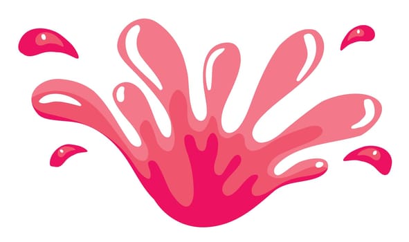 illustration of pink color splash on a white background