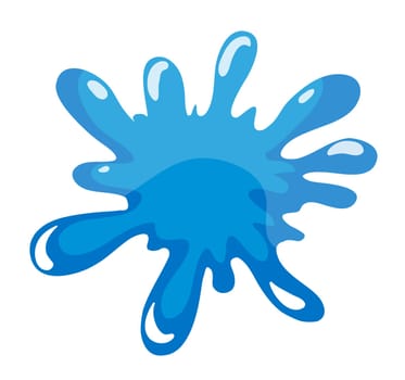 illustration of blue color splash on a white background