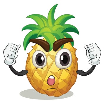 illustration of a pineapple on a white background