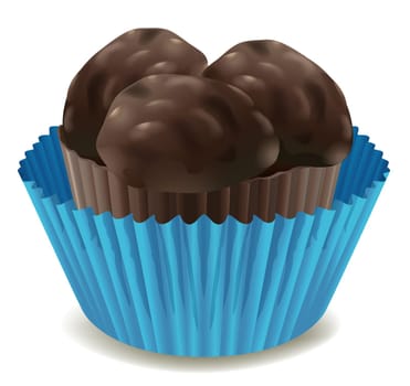 illustration of a cupcake on a white background