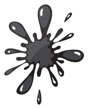illustration of black color splash on a white background