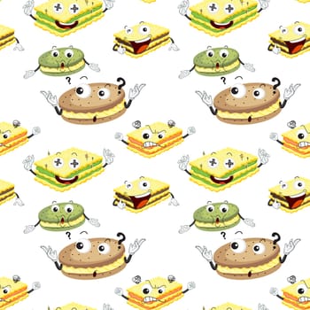 illustration of a cream biscuit on white background