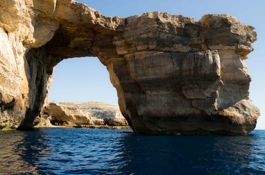 The Azure Window,a rock formation at the west coast of Gozo,one of the Maltese Islands