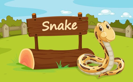 Illustration of animal enclosure at the zoo