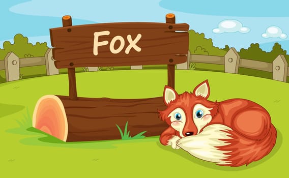 Illustration of animal enclosure at the zoo
